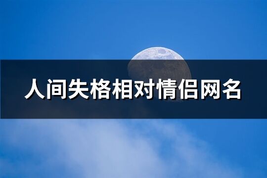 人间失格相对情侣网名(共101个)