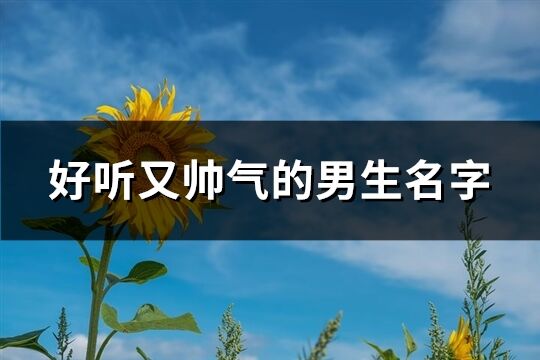 好听又帅气的男生名字(精选87个)