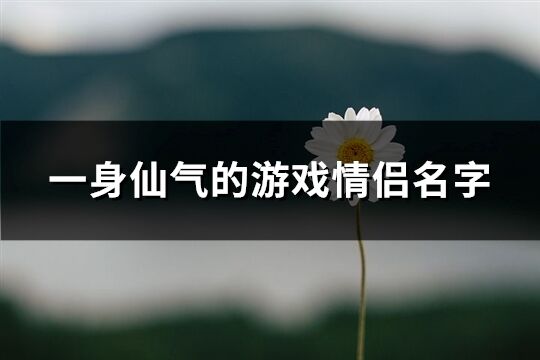 一身仙气的游戏情侣名字(优选294个)