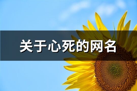 关于心死的网名(共65个)