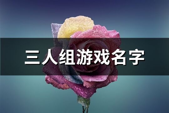 三人组游戏名字(优选89个)