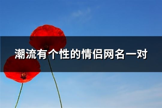 潮流有个性的情侣网名一对(共116个)