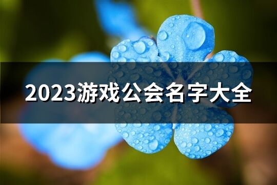 2023游戏公会名字大全(共1050个)