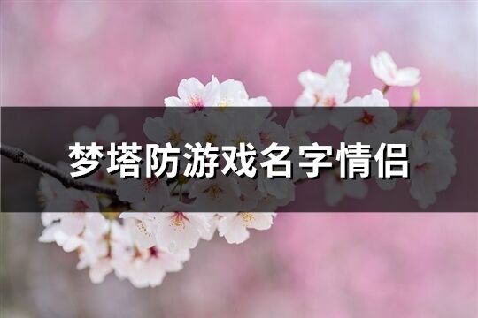 梦塔防游戏名字情侣(共47个)