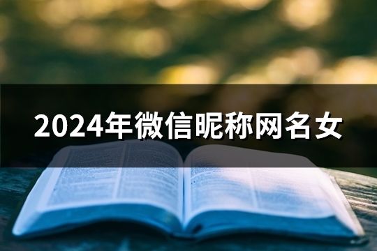 2024年微信昵称网名女(共172个)