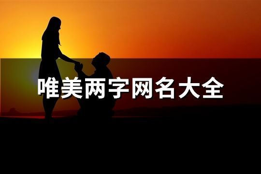 唯美两字网名大全(219个)