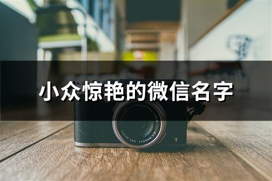 小众惊艳的微信名字(49个)