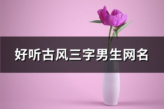 好听古风三字男生网名(556个)