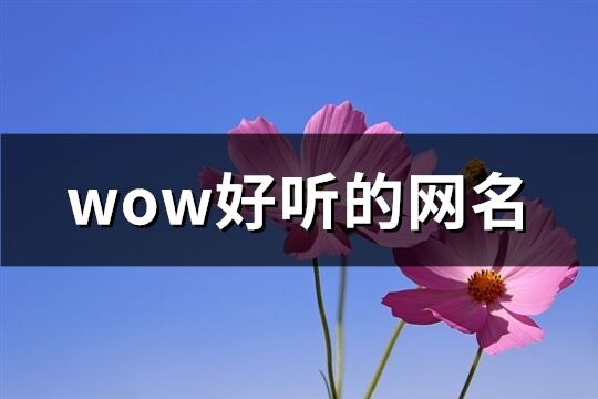 wow好听的网名(精选274个)