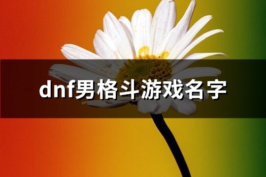 dnf男格斗游戏名字(精选69个)