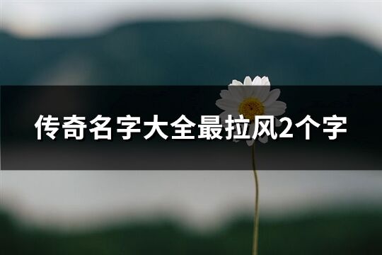 传奇名字大全最拉风2个字(共358个)