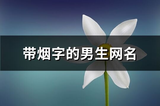 带烟字的男生网名(166个)