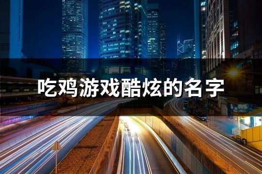 吃鸡游戏酷炫的名字(共1219个)