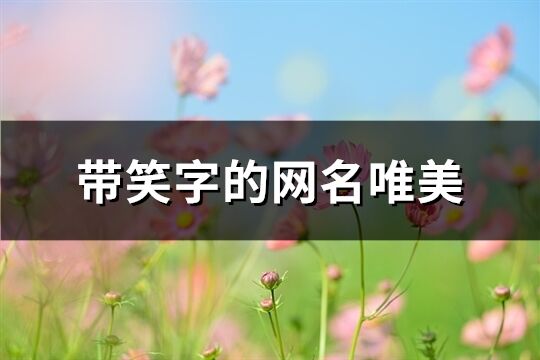 带笑字的网名唯美(184个)