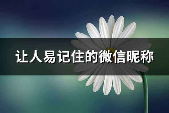 让人易记住的微信昵称(精选231个)