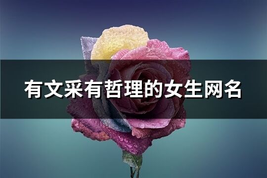 有文采有哲理的女生网名(共69个)