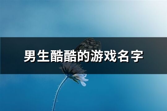 男生酷酷的游戏名字(391个)