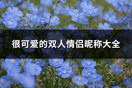 很可爱的双人情侣昵称大全(共347个)