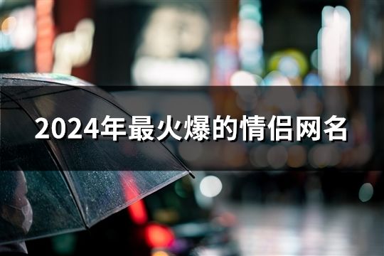 2024年最火爆的情侣网名(61个)