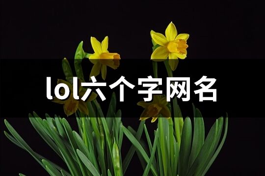 lol六个字网名(精选60个)