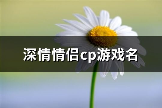 深情情侣cp游戏名(共160个)