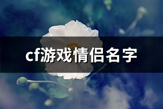 cf游戏情侣名字(共182个)