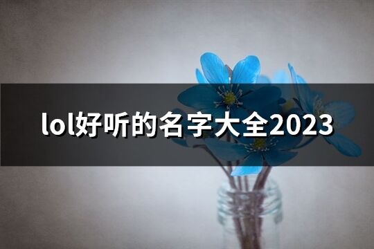 lol好听的名字大全2023(精选77个)