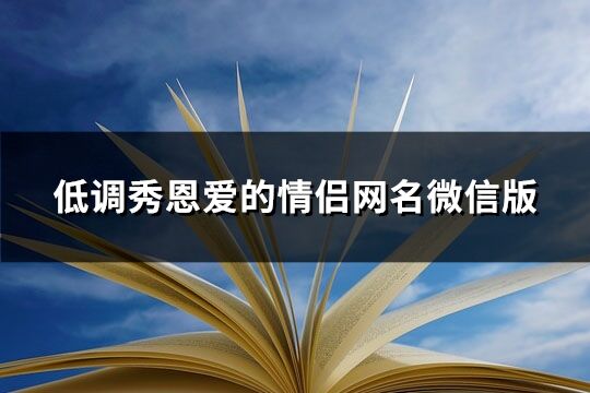 低调秀恩爱的情侣网名微信版(129个)