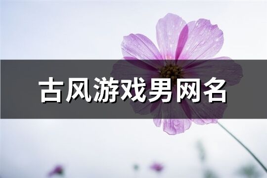 古风游戏男网名(优选183个)