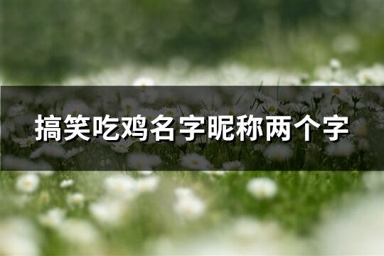 搞笑吃鸡名字昵称两个字(79个)