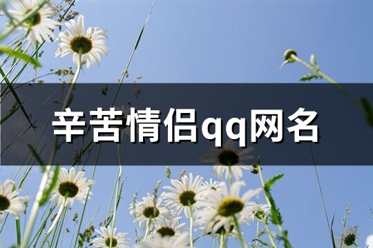 辛苦情侣qq网名(优选139个)