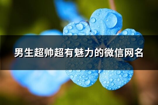 男生超帅超有魅力的微信网名(精选258个)