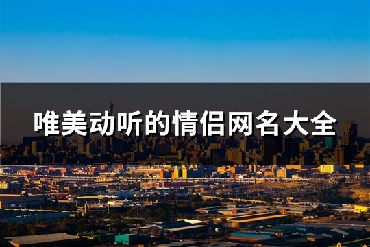 唯美动听的情侣网名大全(精选376个)