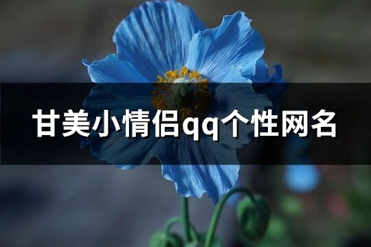 甘美小情侣qq个性网名(精选190个)