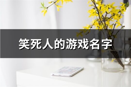 笑死人的游戏名字(292个)