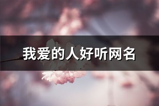 我爱的人好听网名(精选110个)