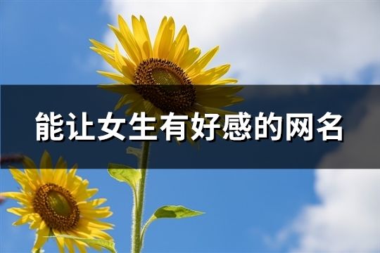 能让女生有好感的网名(精选101个)