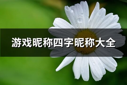 游戏昵称四字昵称大全(共1089个)