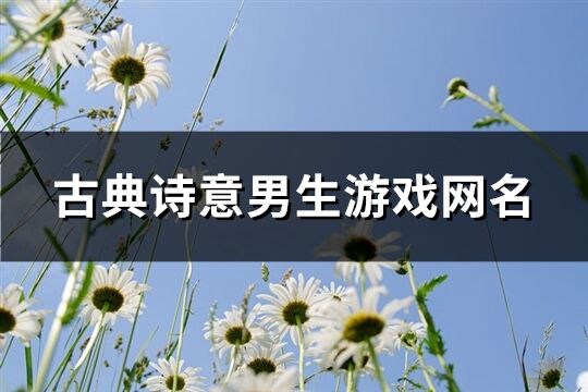 古典诗意男生游戏网名(共372个)