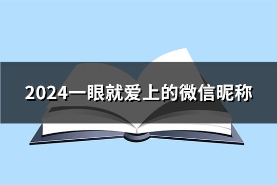 2024一眼就爱上的微信昵称(169个)