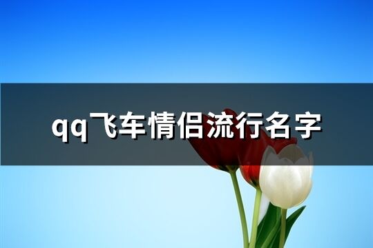 qq飞车情侣流行名字(139个)