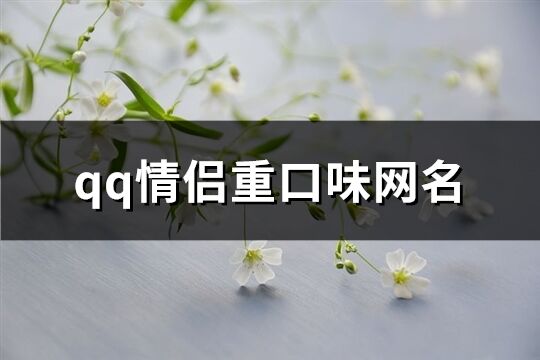 qq情侣重口味网名(56个)