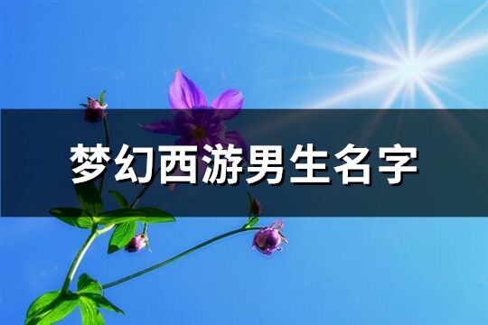 梦幻西游男生名字(共334个)