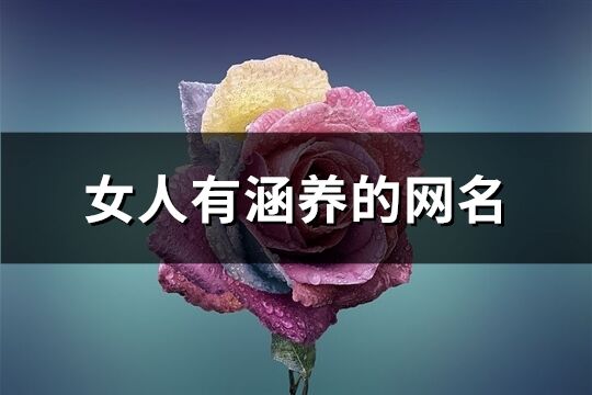 女人有涵养的网名(精选1150个)