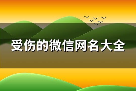 受伤的微信网名大全(共290个)