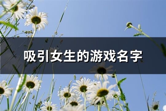 吸引女生的游戏名字(共240个)