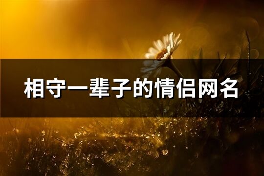 相守一辈子的情侣网名(共160个)