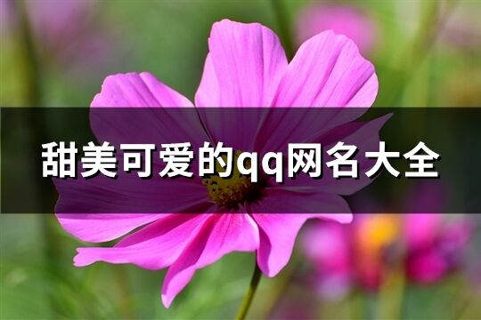 甜美可爱的qq网名大全(共302个)