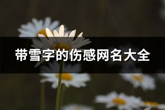 带雪字的伤感网名大全(264个)