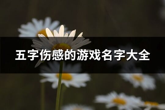 五字伤感的游戏名字大全(精选752个)